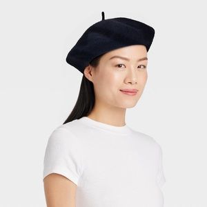 A New Day Hats | A New Day Knit Black Beret